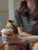 【59元清仓】条纹T 宽松版薄款夏季冰丝圆领条纹T恤短袖亲肤 棉条纹T 商品缩略图7