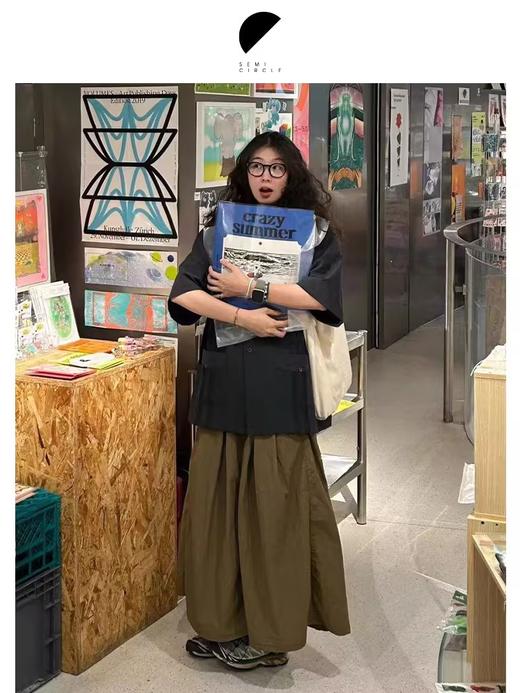 半圆/D24401476/轻运动户外宽松裙裤 商品图0