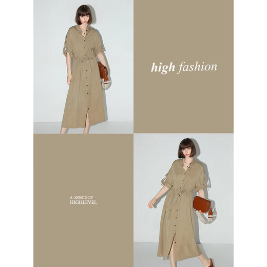 COCOBELLA[100%莱赛尔]重工衬衫裙早秋工装风连衣裙FR7022 商品图2