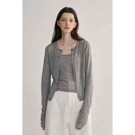 MAISON CECILE 两色软糯亲肤水溶羊毛开衫吊带