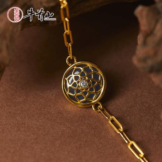 牛首山文创穹顶星空红绳手链银饰蓝玉髓粉贝好运祝福饰品七夕礼物 商品图2