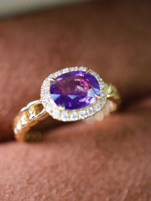 1.23ct 3.27g 紫蓝宝戒指 商品图1