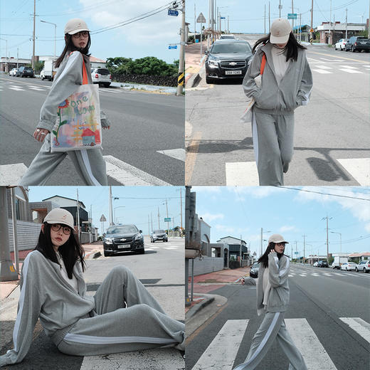 UMILAB【彼岸】松弛活力 优可丝人棉混纺藏肉休闲卫衣裤套装E201W 商品图4