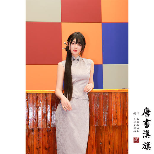 【烟云】缎面提花改良旗袍松弛温婉新中式 商品图1