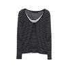 Heydress天丝条纹T恤女春秋假两件休闲修身长袖松弛感百搭上衣 商品缩略图4