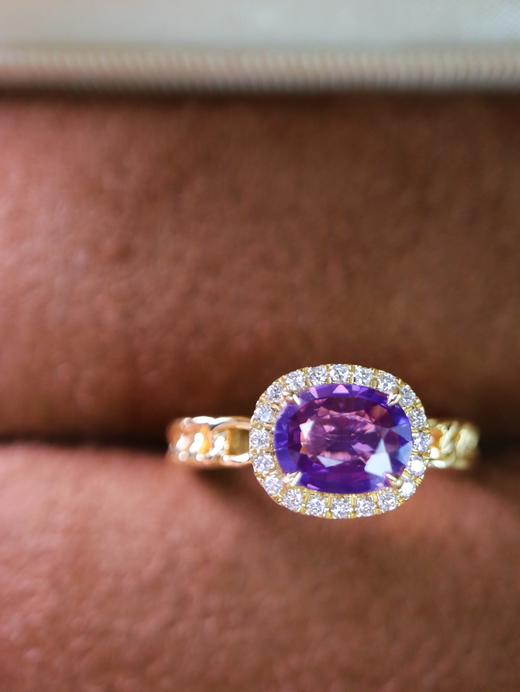 1.23ct 3.27g 紫蓝宝戒指 商品图0