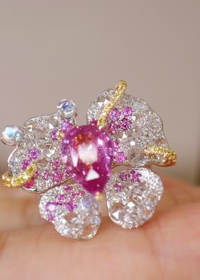 2.33ct 7.05g 帕帕拉恰戒指