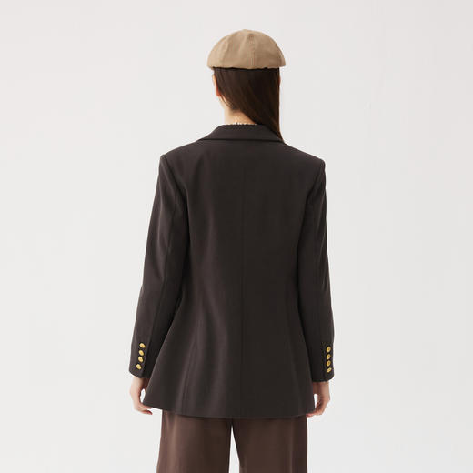 谜底西服外套女士2024秋季新品通勤质感干练西装一粒扣243MW1200 商品图2