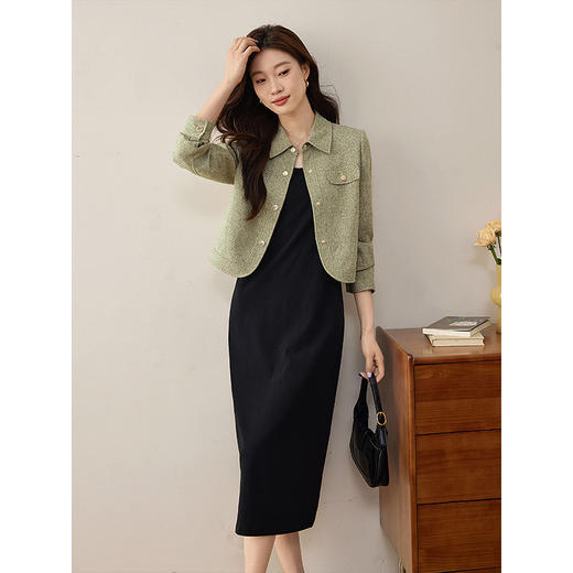 【年货节】熙世界重磅轻奢感小香风外套短款法式正肩夹克上衣2025秋装新款 商品图4