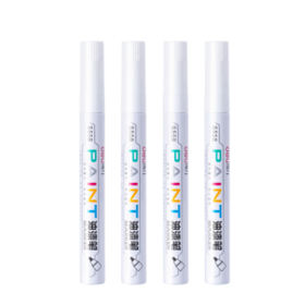 得力（deli）2.0mm轮胎修补油漆笔记号笔马克笔高光笔签字签到手绘涂鸦 清明扫墓石碑碑文笔防水 4支33095 白色