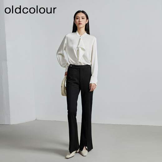 oldcolour春秋季新款通勤法式高级感内搭长袖衬衫女P340103A1 商品图2
