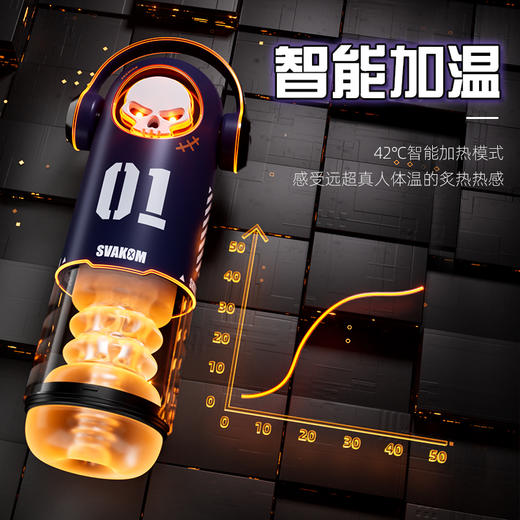 FX【情趣用品】大象恶灵骑士飞机杯 伸缩震动 App互动 肤感软肉 商品图2