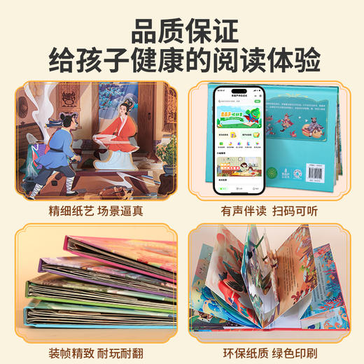 【非点读】格林童话+安徒生童话+一千零一夜+中国神话故事+中国经典故事+成语故事+西游记3D立体剧场书（共56册） 商品图10