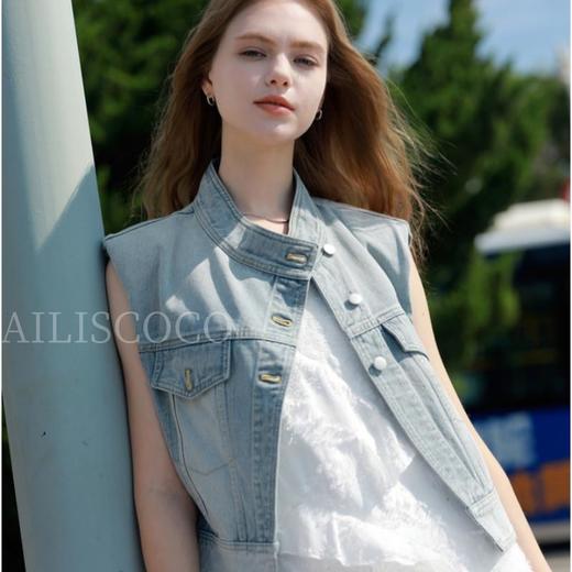 AILISCOCO夏季牛仔马甲 | 立体剪裁 藏肉显瘦 面料细腻柔软 厚度适中 一年穿三季 商品图3