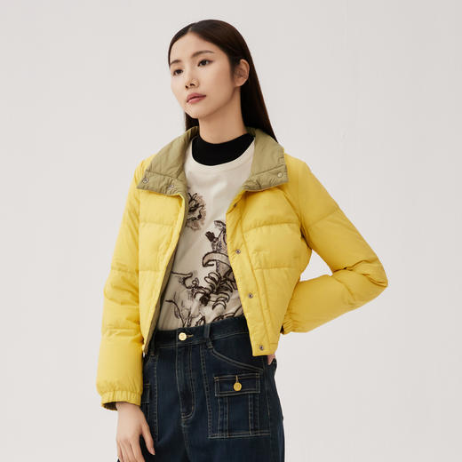 谜底短款两面穿轻薄羽绒服2024秋新品百搭立领宽松鸭绒243MY1191 商品图1