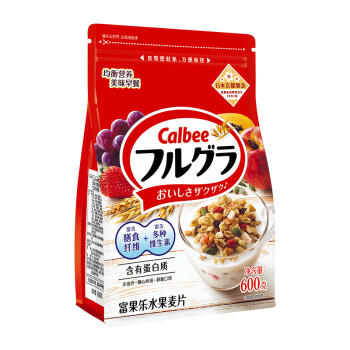 卡乐比（Calbee）即食燕麦片 原味水果麦片600g 日本进口非油炸 营养代餐早餐零食 商品图7
