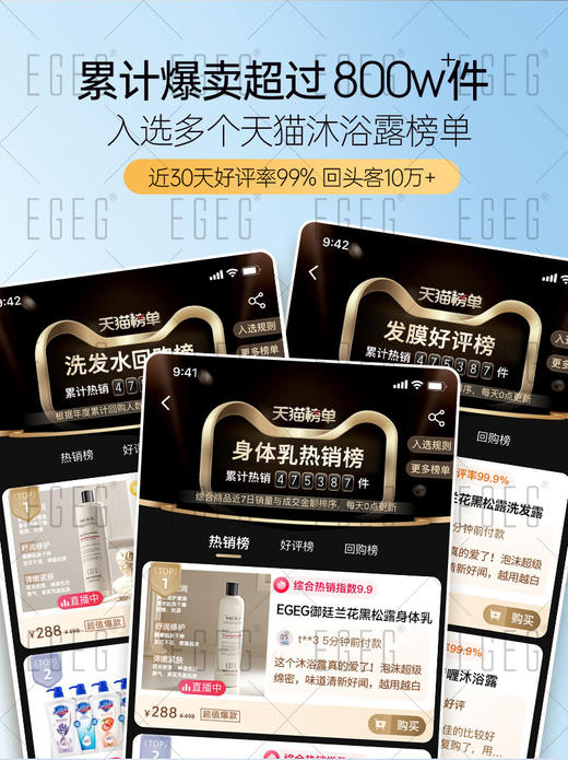 [小滋心选]【活动价￥39.9/4件】EGEG御廷黑松露洗护套装 【澳洲国民级品牌】 商品图6