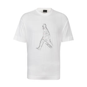 【超惠秒】Emporio Armani 男士 百搭舒适莱赛尔纤维 刺绣签字人行logo 薄款休闲短袖T恤11487