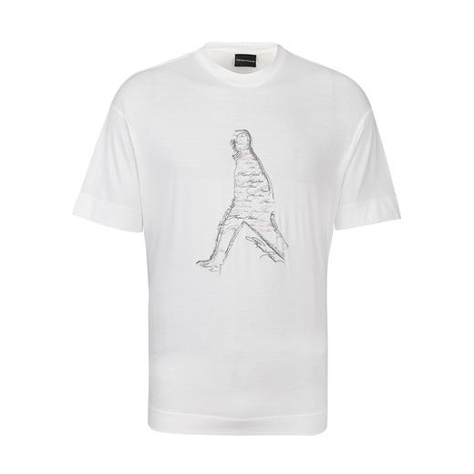 【超惠秒】Emporio Armani 男士 百搭舒适莱赛尔纤维 刺绣签字人行logo 薄款休闲短袖T恤11487 商品图0