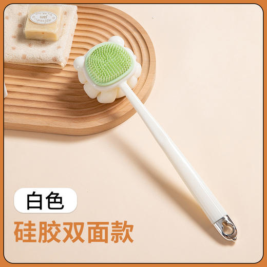 【双面清洁❗️解锁沐浴新方式】长柄搓澡刷双面软毛硅胶洗澡刷，双面清洁更彻底去污，身体清洁浴刷擦背搓背神器刷子QQ 商品图8