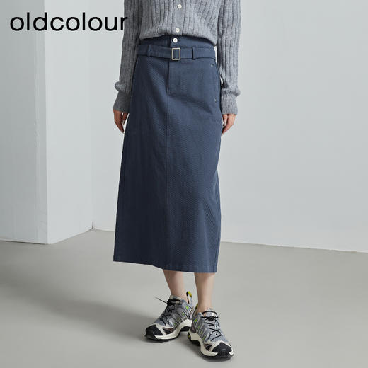 oldcolour秋季新款设计感减龄高腰显瘦a字半身裙女P340604A1 商品图1