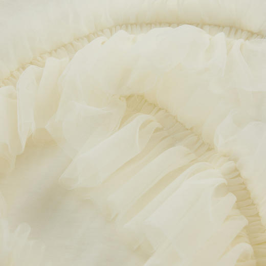 谜底短T恤短袖女2024秋季新品百搭立体网纱拼接宽松上衣243MT1202 商品图3