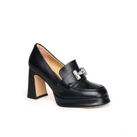 豪麟名鞋奥莱迪嘉女鞋深口鞋胎牛皮革DJELA42WS003黑色  原价2260元