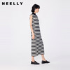 NEELLY纳俪商场同款秋季新款简约通勤风小立领无袖连衣裙长裙女N24081Y01090 商品缩略图0