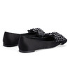 Giuseppe Zanotti 女士签名徽标蝴蝶结平底鞋 黑色 E460018001 商品缩略图1