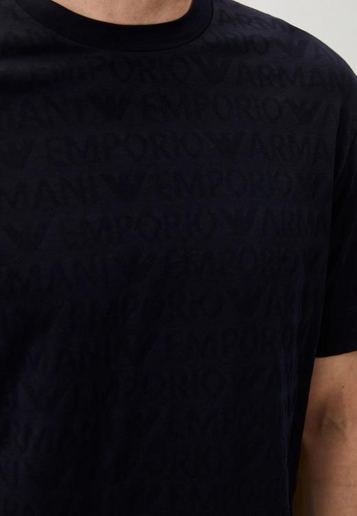 【特惠秒】Emporio Armani 男士全棉针织雕花logo商务休闲短袖T恤 11898 商品图3