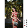 【丹彩】天丝印花鲜艳华丽风改良新中式旗袍 商品缩略图4