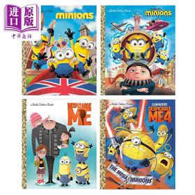 【中商原版】Minions Little Golden Book 英文原版小黄人小金书4册 Despicable Me 卡通动画电影插画故事书The Rise of Gru