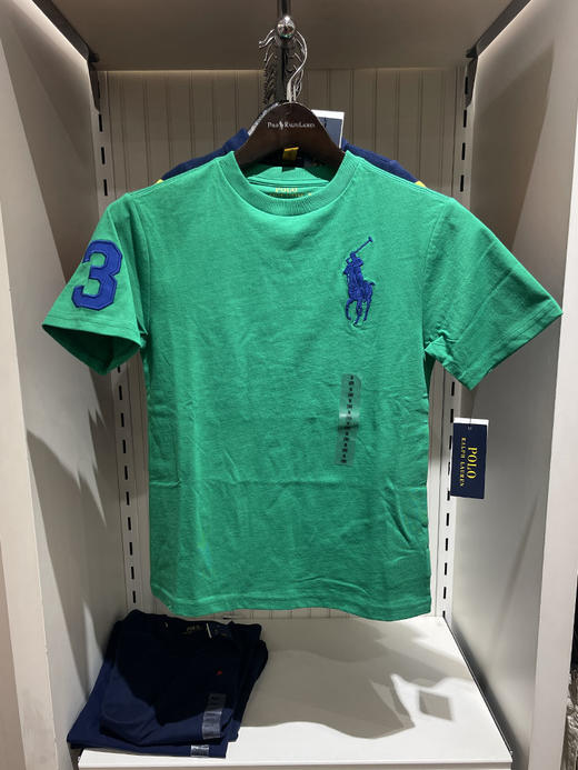 Polo Ralph Lauren 男大小童刺绣马标纯棉透气大3号圆领短袖T恤 商品图4