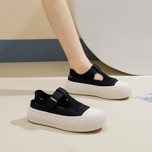 【上脚超软！！】CuckooBird魔术贴镂空小白鞋 轻盈柔软 俏皮减龄时尚百搭 防滑耐磨 舒适透气 商品图4