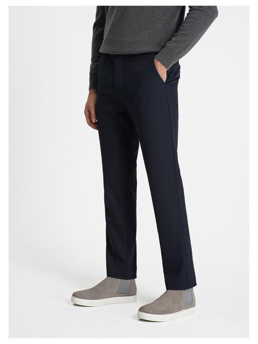 callisto藏青色聚酯纤维混纺休闲裤 商品图3