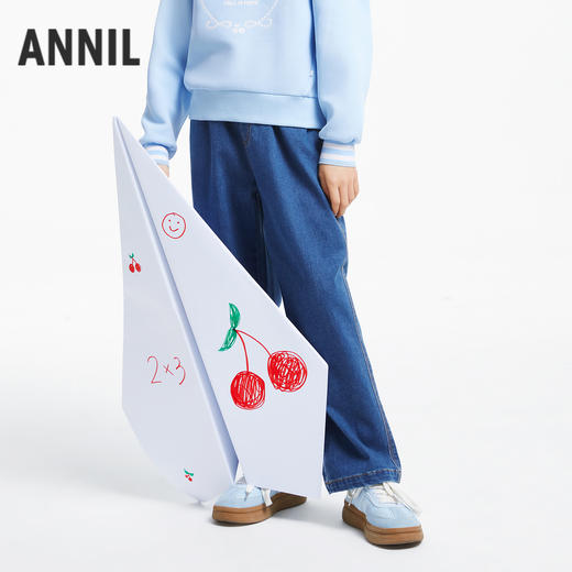 女童弹力莱卡牛仔直筒单裤新款安奈儿童装实体店同款AG436615 商品图1