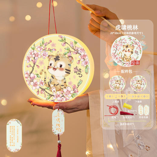 【中秋灯笼手工diy材料包】十二月令生肖龙年花灯 儿童幼儿园挂饰 卡通生肖图案  商品图7