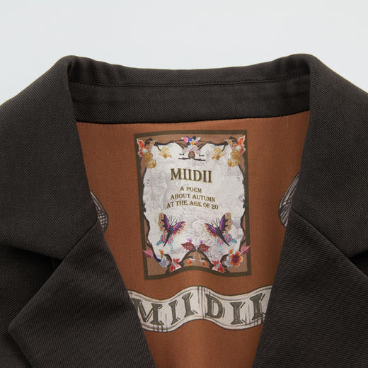 谜底西服外套女士2024秋季新品通勤质感干练西装一粒扣243MW1200 商品图3