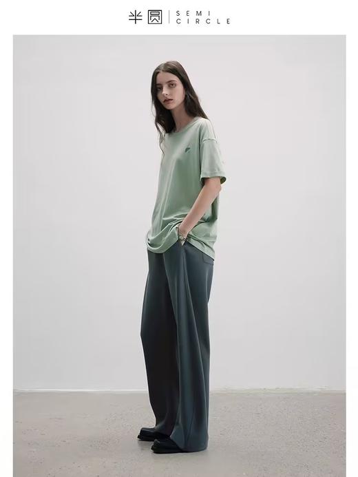 半圆/D23210219/基础T恤卷边多色舒适 商品图0