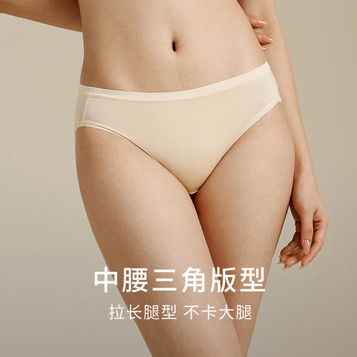 金三塔桑蚕丝内裤女高弹透气舒适包臀中腰红色婚庆三角裤内衣（私密物品不支持退换）  NZFEC202 商品图2