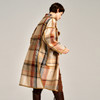谜底格子长款风衣女士2024秋新品复古风时髦大口袋外套243ME1130 商品缩略图2