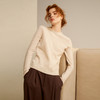 谜底套头针织衫长袖女2024秋新品极简风圆领羊毛衫毛衣243MZ1294 商品缩略图3