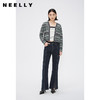NEELLY纳俪商场同款V领长袖针织开衫女秋季单排扣通勤时尚薄外套 商品缩略图0