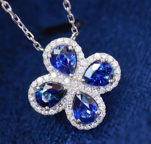 1.35ct 蓝宝石项链 商品图1