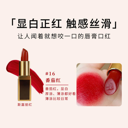 【HF】无忧购TF 烈焰幻唇#16 黑管滋润斯嘉丽尔红 1g（截单后3-5天发货) 商品图1