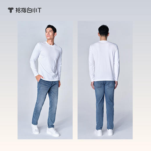 拇指白小T纯棉长袖T恤无限系列 商品图1