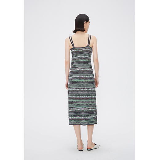 NEELLY纳俪商场同款秋修身针织吊带连衣裙女时髦无袖中长款连衣裙 商品图3