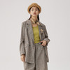 谜底格子西装外套女2024秋季新品松弛感宽松中长款西服243MW1126 商品缩略图1