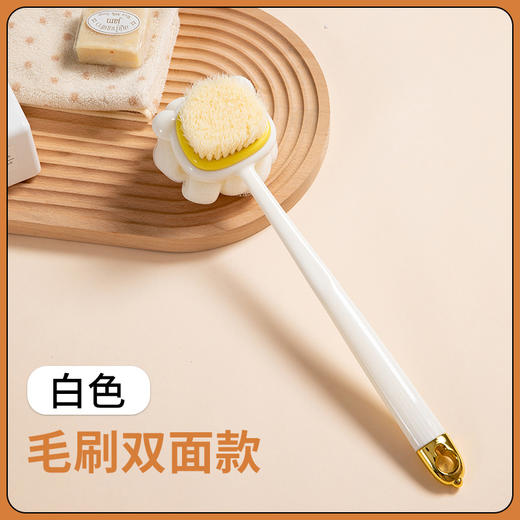 【双面清洁❗️解锁沐浴新方式】长柄搓澡刷双面软毛硅胶洗澡刷，双面清洁更彻底去污，身体清洁浴刷擦背搓背神器刷子QQ 商品图4