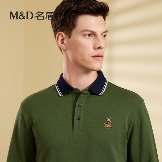 【名盾】Polo翻领长袖T恤MWCP11579B 商品图3